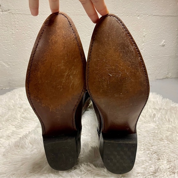 Durango Cowboy Boots Mens Size 10D Western Leather Toe Cap Brown Black DB464 - Picture 10 of 10